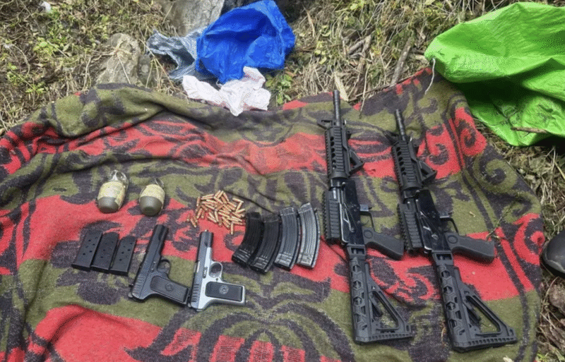 Arms, Ammunition Recovered from Graveyard in Natipora Area of Srinagar