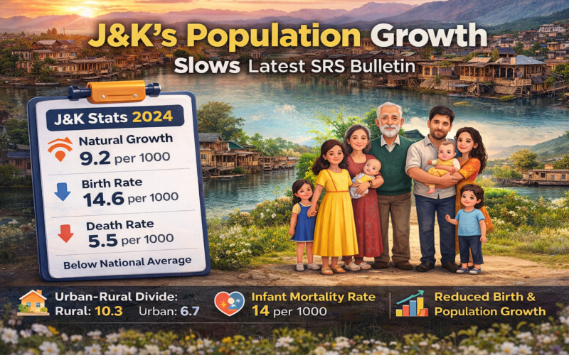 J&K’s population growth continues to slow: SRS Bulletin