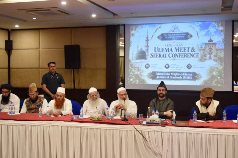 The call was made at a One-Day Ulema Meet and Seerat Conference held in Srinagar on Tuesday under the chairmanship of Mirwaiz Umar Farooq. The conference, held after a gap of more than two years following permission from the authorities, was attended by more than 70 Ulema and Mashaikh from Jammu and Kashmir and Ladakh.