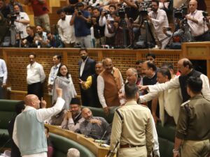 As soon as the proceedings began, ruling National Conference (NC) MLA Abdul Majeed Larmi made the demand.