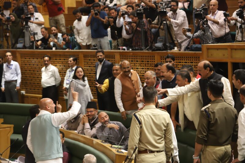 As soon as the proceedings began, ruling National Conference (NC) MLA Abdul Majeed Larmi made the demand.